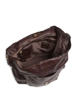 Rucksack fein genarbtes Rindsleder dunkelbraun