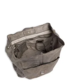 Rucksack genarbtes Rindsleder grau