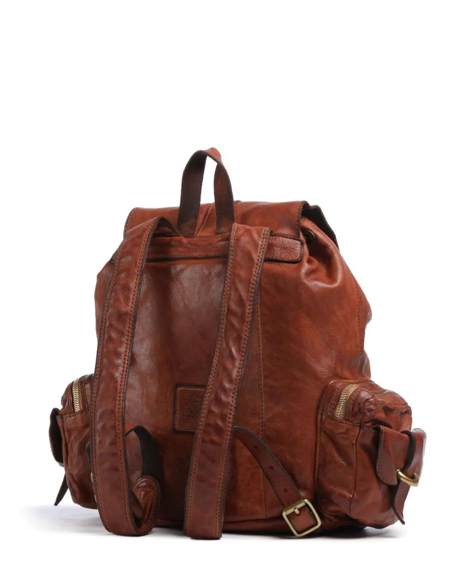Rucksack genarbtes Rindsleder cognac