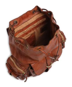 Rucksack genarbtes Rindsleder cognac