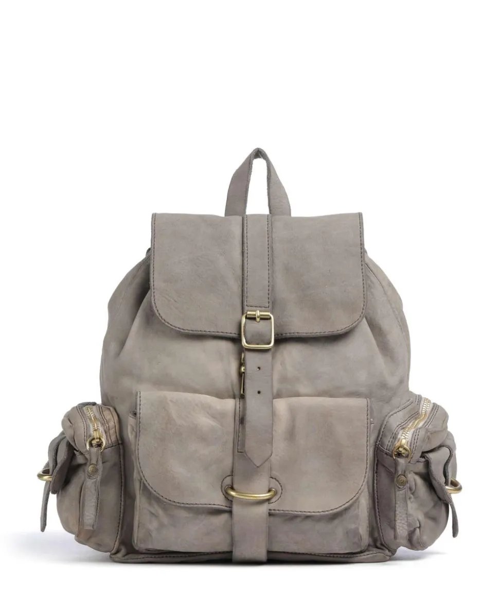 Rucksack genarbtes Rindsleder grau