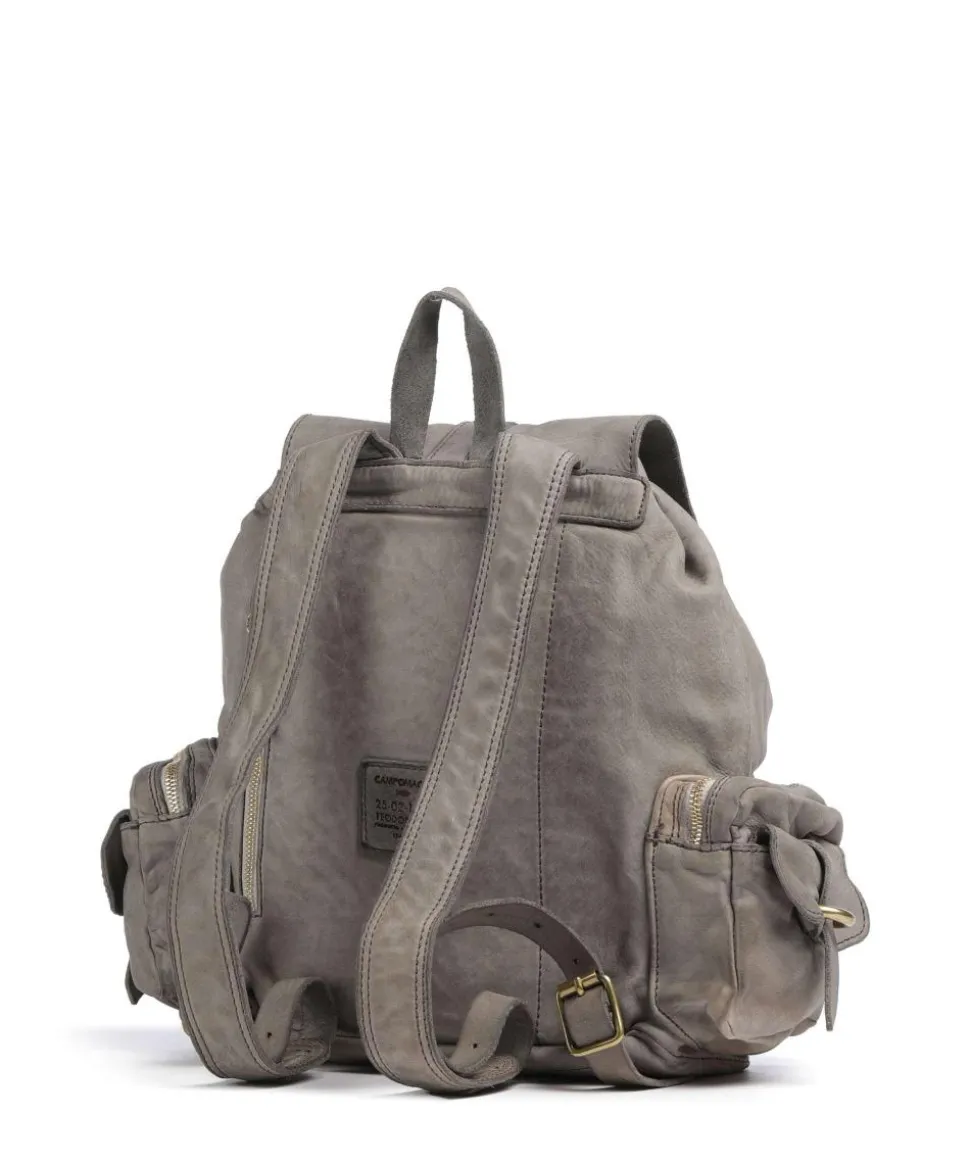 Rucksack genarbtes Rindsleder grau