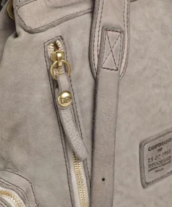 Rucksack genarbtes Rindsleder grau