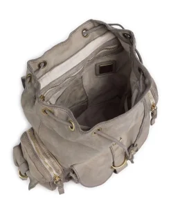 Rucksack genarbtes Rindsleder grau