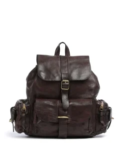 Rucksack genarbtes Rindsleder dunkelbraun