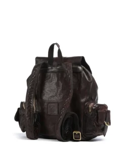 Rucksack genarbtes Rindsleder dunkelbraun