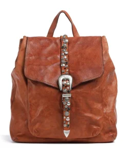 Rucksack genarbtes Rindsleder cognac