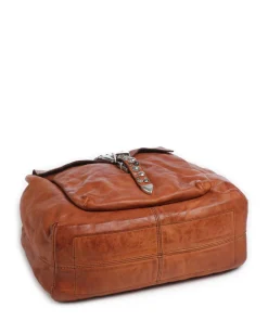 Rucksack genarbtes Rindsleder cognac