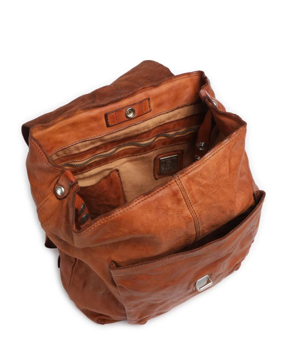Rucksack genarbtes Rindsleder cognac