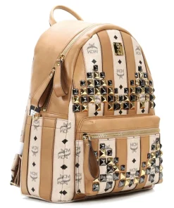 Rucksack Lederimitat beige