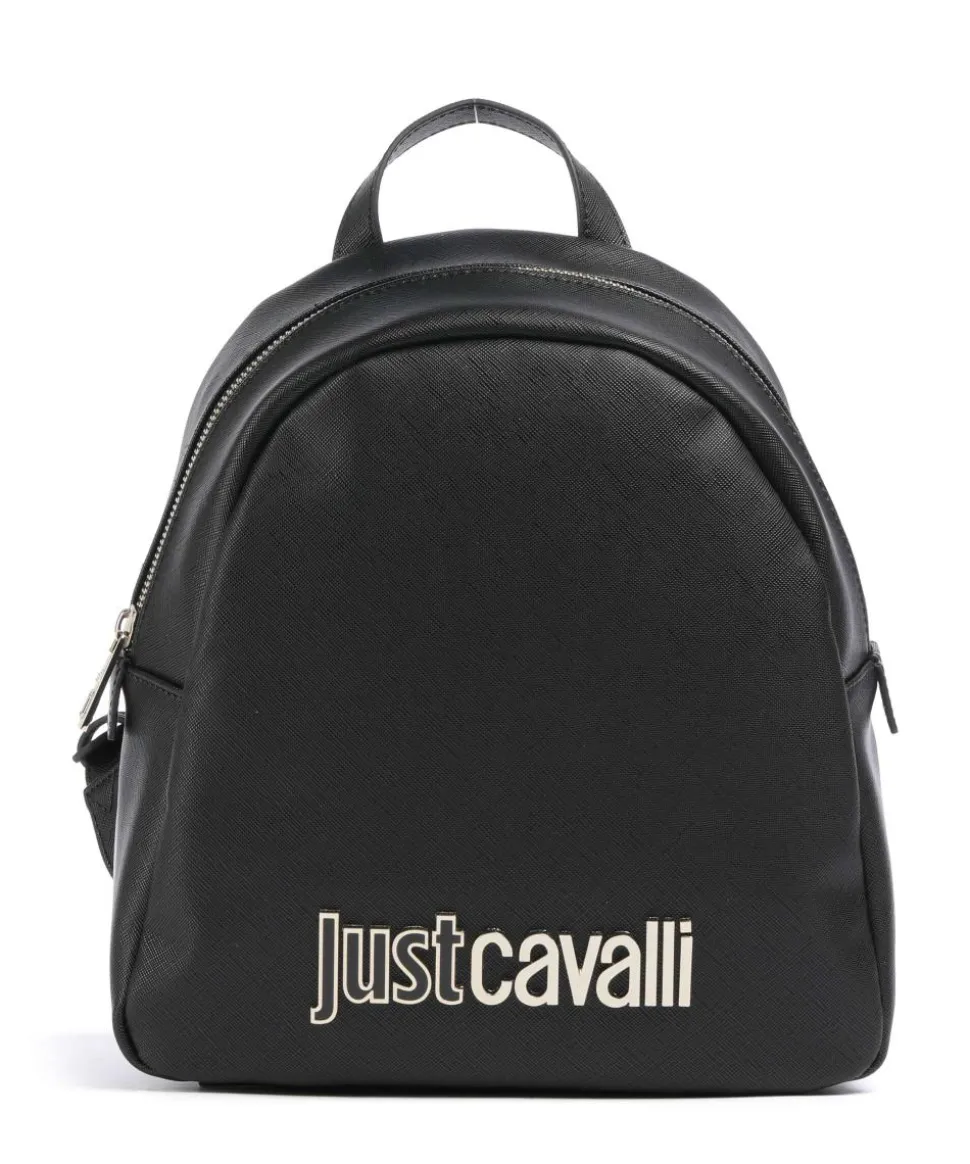 Rucksack Lederimitat schwarz