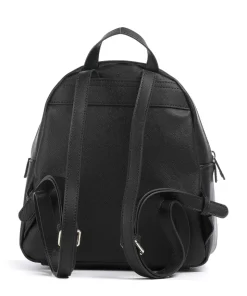 Rucksack Lederimitat schwarz