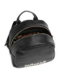 Rucksack Lederimitat schwarz