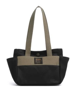 Rugged Twill Schultertasche Canvas schwarz