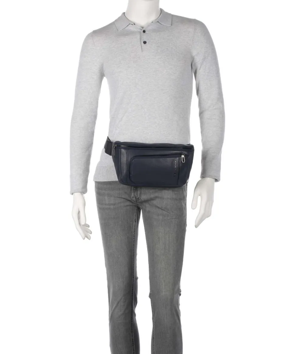 S134 Gürteltasche genarbtes Rindsleder navy