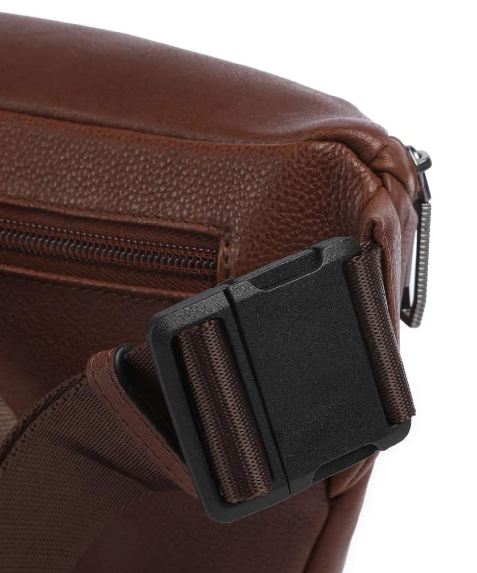 S134 Gürteltasche genarbtes Rindsleder braun