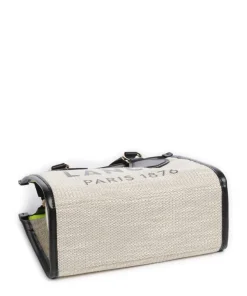 S Handtasche Textil beige/schwarz