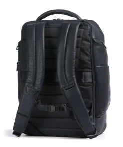 S134 Rucksack 14″ genarbtes Rindsleder dunkelblau