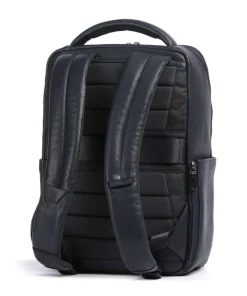 S134 Rucksack 14″ genarbtes Rindsleder dunkelblau