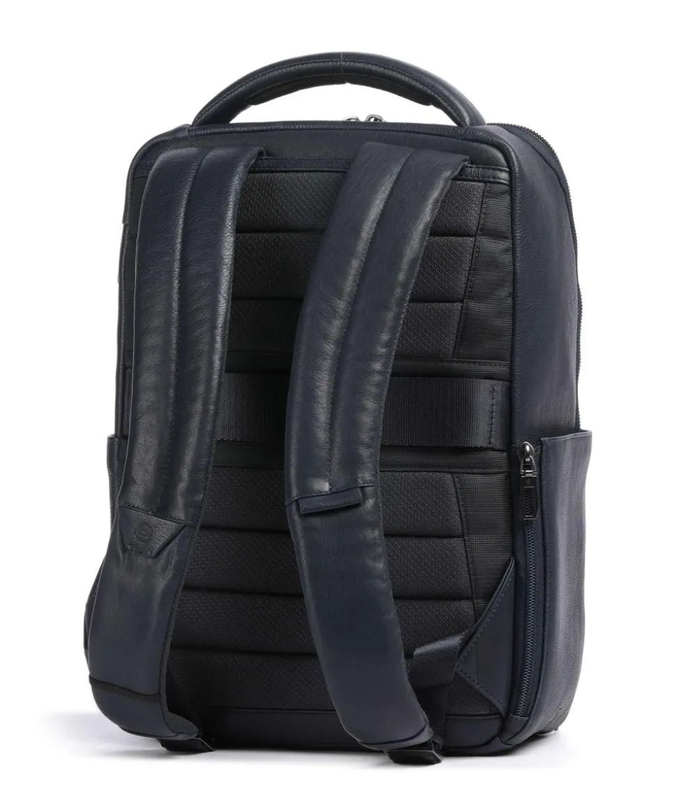 S134 Rucksack 14″ genarbtes Rindsleder dunkelblau