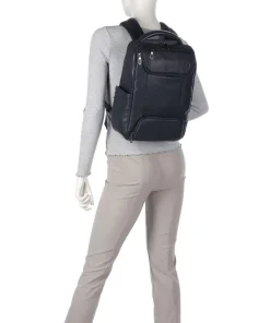 S134 Rucksack 14″ genarbtes Rindsleder dunkelblau