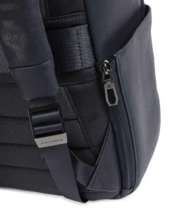 S134 Rucksack 14″ genarbtes Rindsleder dunkelblau