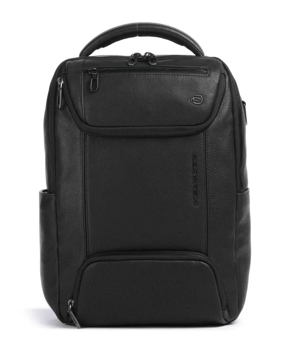 S134 Rucksack 14″ genarbtes Rindsleder schwarz