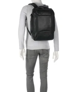 S134 Rucksack 14″ genarbtes Rindsleder schwarz