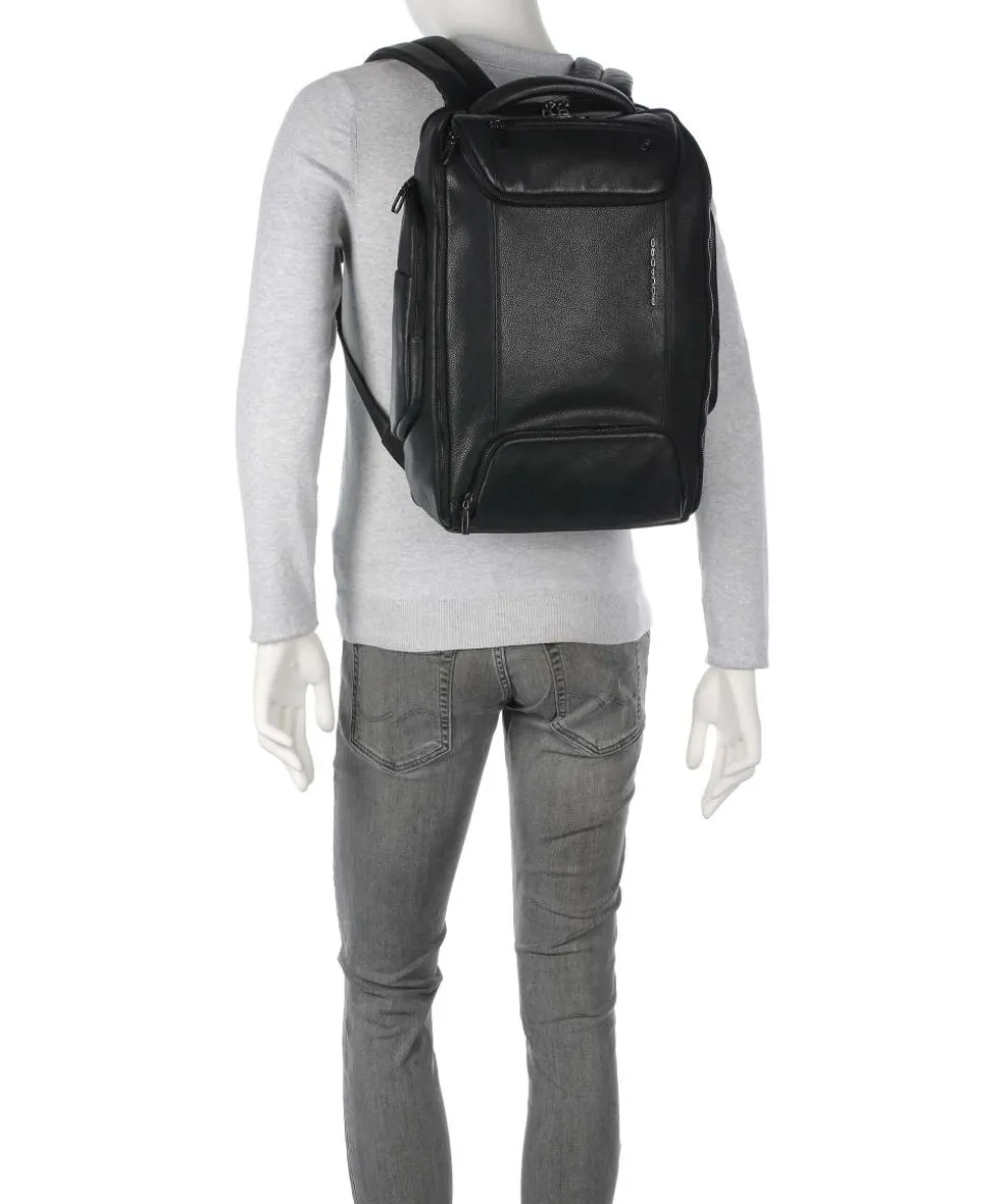 S134 Rucksack 14″ genarbtes Rindsleder schwarz