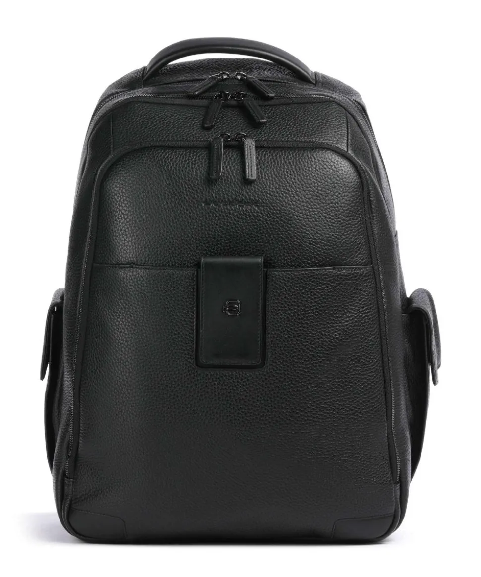 S86 Rucksack 13″ genarbtes Rindsleder schwarz