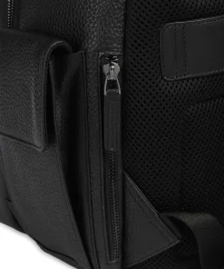 S86 Rucksack 13″ genarbtes Rindsleder schwarz