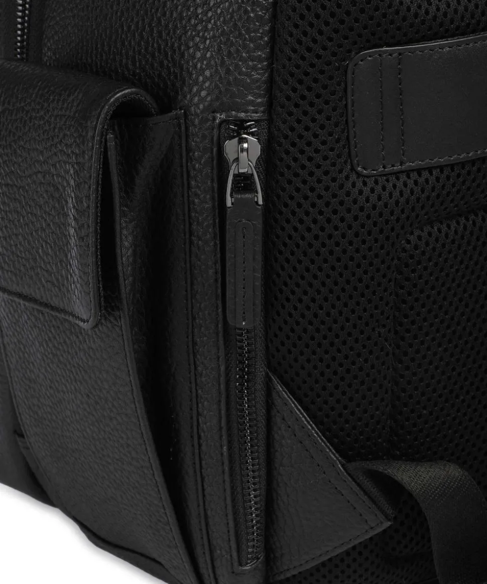 S86 Rucksack 13″ genarbtes Rindsleder schwarz