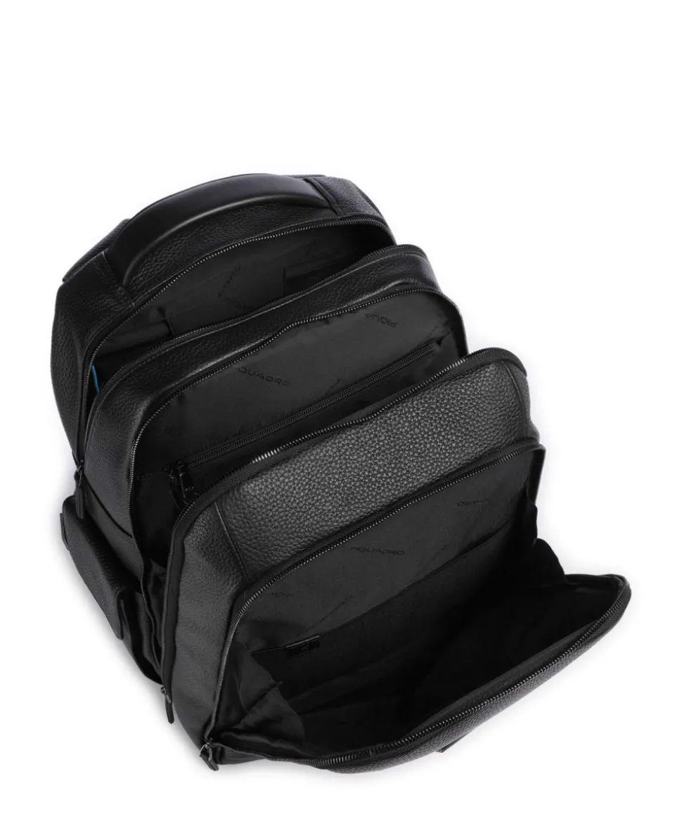 S86 Rucksack 13″ genarbtes Rindsleder schwarz