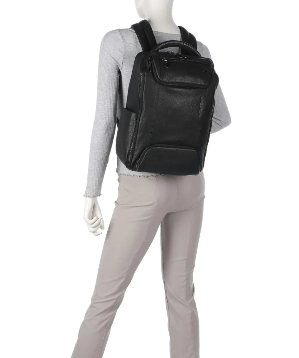 S134 Rucksack 14″ genarbtes Rindsleder schwarz