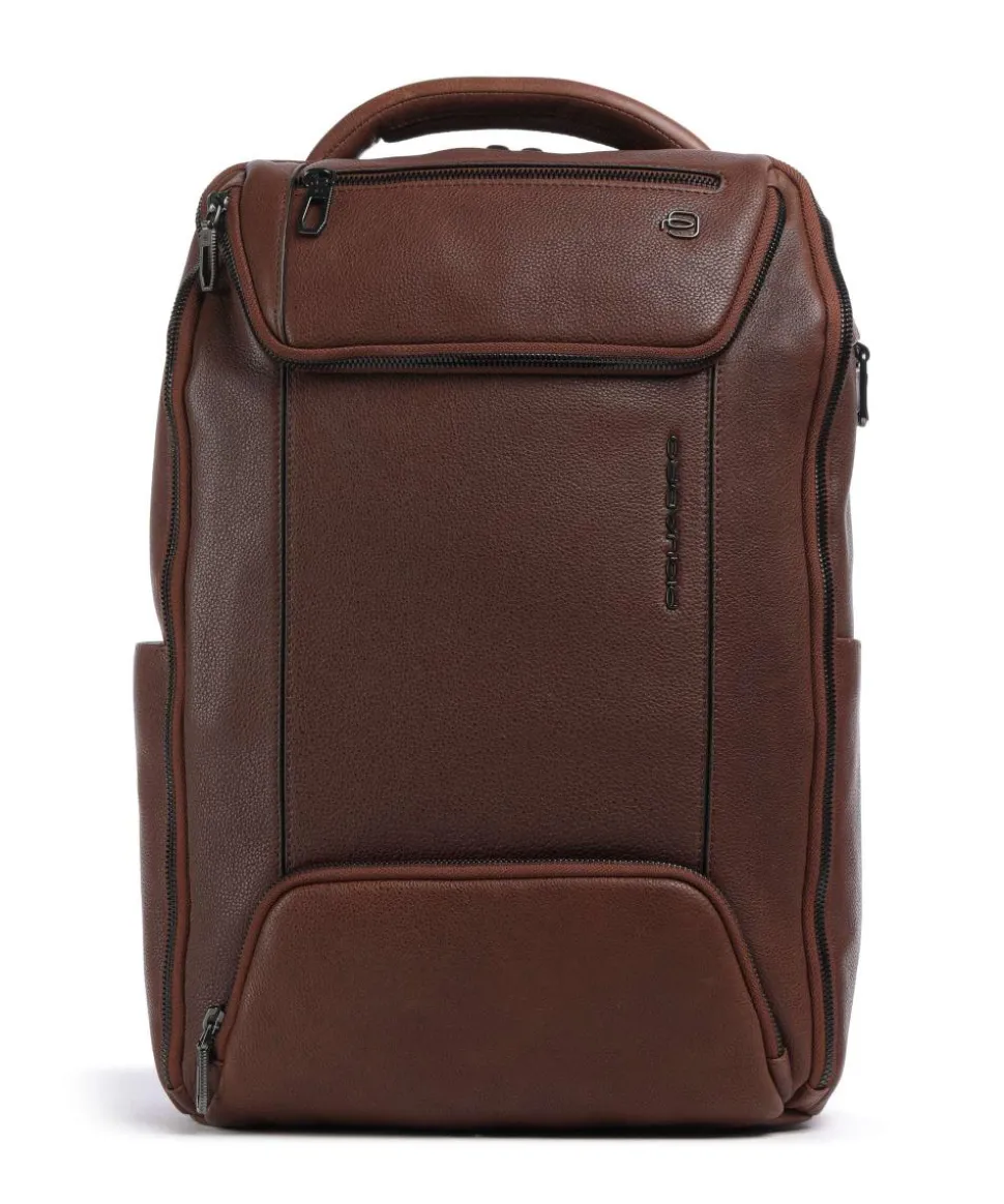 S134 Rucksack 14″ genarbtes Rindsleder braun