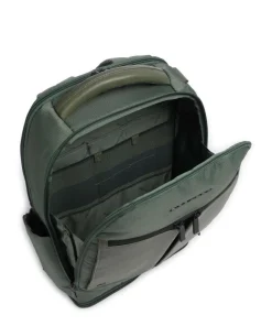 S136 Rucksack 14″ Polyester, Rindsleder dunkelgrün