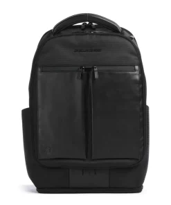 S136 Rucksack 14″ Polyester, Rindsleder schwarz