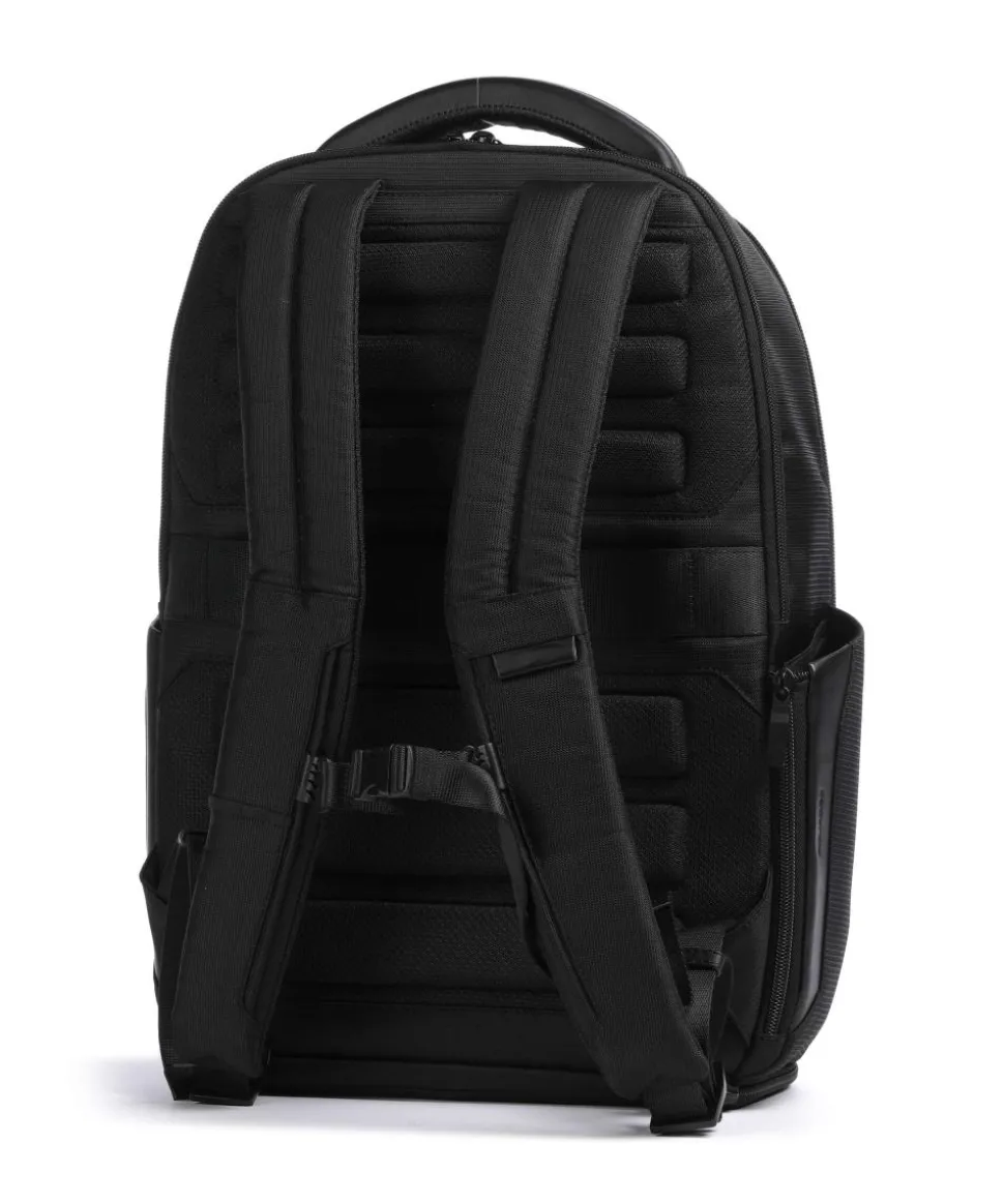 S136 Rucksack 14″ Polyester, Rindsleder schwarz