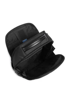 S136 Rucksack 14″ Polyester, Rindsleder schwarz