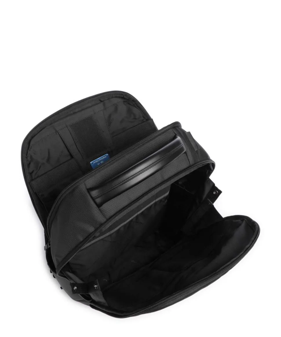 S136 Rucksack 14″ Polyester, Rindsleder schwarz