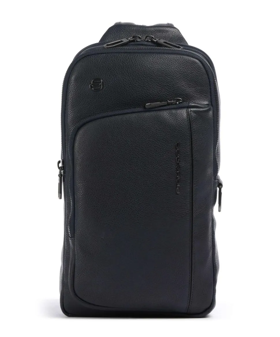 S134 Slingbag genarbtes Rindsleder dunkelblau