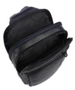 S134 Slingbag genarbtes Rindsleder dunkelblau