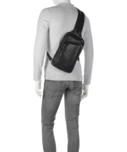 S134 Slingbag genarbtes Rindsleder schwarz