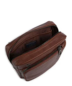 S134 Umhängetasche genarbtes Rindsleder braun