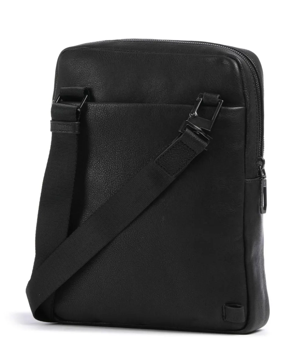 S134 Umhängetasche genarbtes Rindsleder schwarz