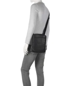 S134 Umhängetasche genarbtes Rindsleder schwarz