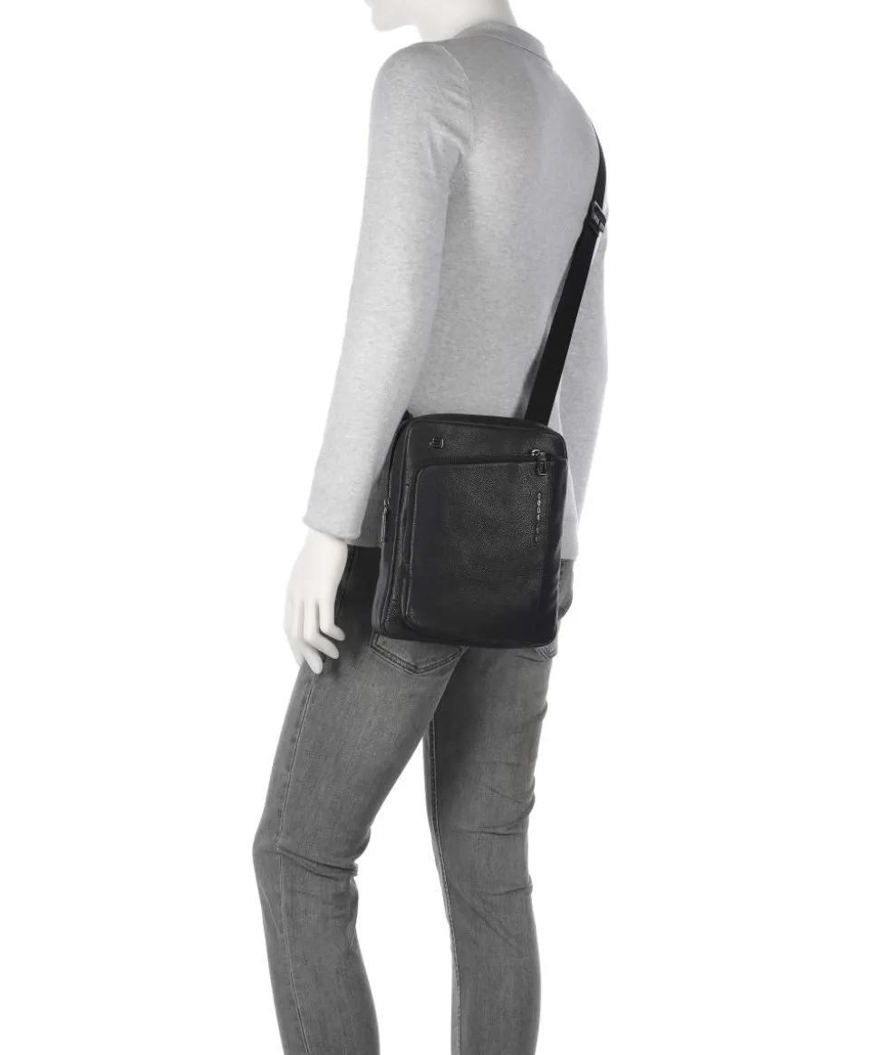 S134 Umhängetasche genarbtes Rindsleder schwarz