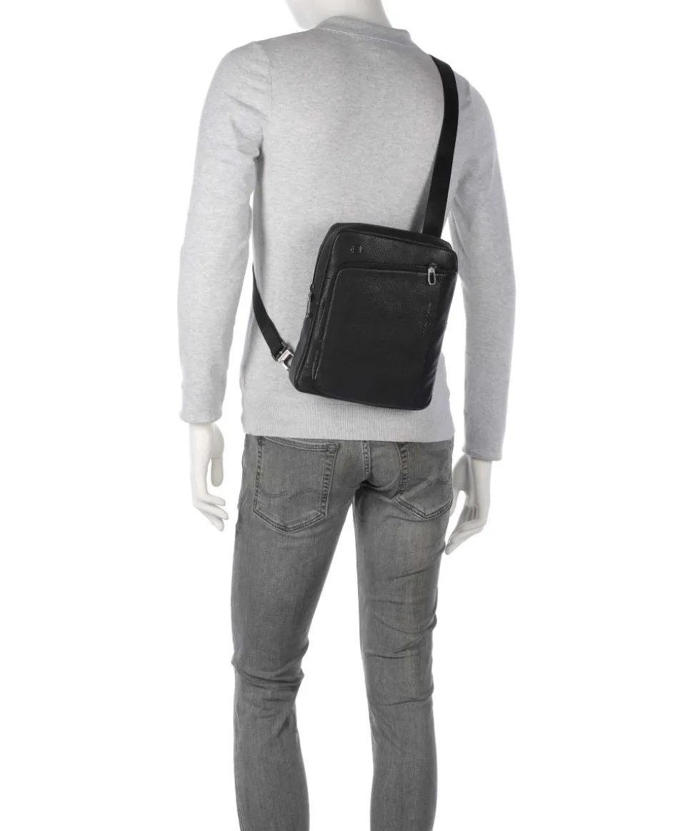 S134 Umhängetasche genarbtes Rindsleder schwarz