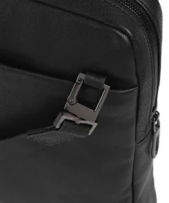 S134 Umhängetasche genarbtes Rindsleder schwarz