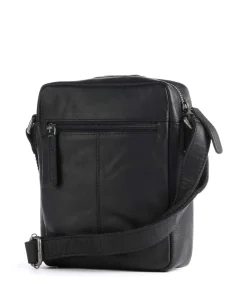 Saba Umhängetasche Pull-Up Rindsleder schwarz